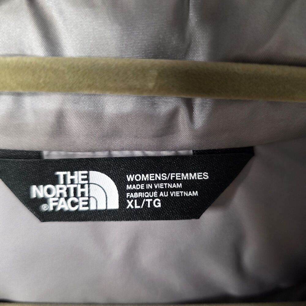 North Face 550 Down Quilted Puffer Jacket Size XL Silver Goose Down Warm Winter - Picture 5 of 10